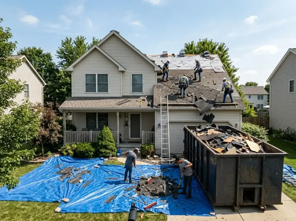 roof-replacement-debris-remova-004 — frequently asked questions, Cheapest Dumpster Rentals in Hamilton, IL